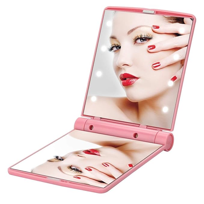 Portable Folding Makeup Mirror with led Lights
